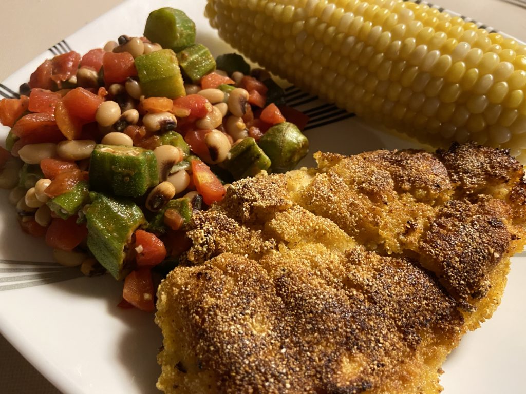 Southern fried chicken dinner